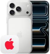 جنباً إلى جنب، iPhone 17 Pro، الجزء الخلفي الخارجي، نظام كاميرات Pro‏، 3 عدسات، ميكروفون، فلاش، iPhone 17 Pro، الجزء الأمامي الخارجي بتصميم كله شاشة