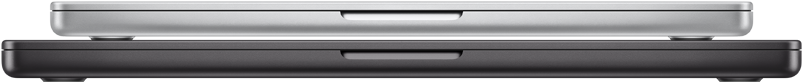 جهاز MacBook Pro مقاس 14 إنش، لون فضي، مغلق، جهاز MacBook Pro مقاس 16 إنش، لون أسود فلكي، مغلق