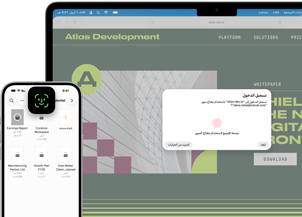 شاشة MacBook Pro تعرض نافذة ميزة بصمة الإصبع إلى جانب سفاري، بينما تعرض شاشة iPhone 16 ميزة بصمة الوجه