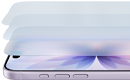 iPhone 17، الجزء الأمامي الخارجي، الجزء الجانبي الخارجي، لقطة مفصلة لطبقات درع السيراميك