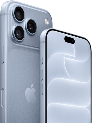 جهاز iPhone 18 Pro، بلون جليدي، الجهتين الأمامية والخلفية تعرض درع السيراميك، نظام ثلاثي الكاميرات