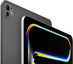 Front and back of iPad Pro in Space Black