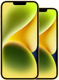 Front view of iPhone 14 6.1-inch 
Front view of iPhone 14 Plus 6.7-inch