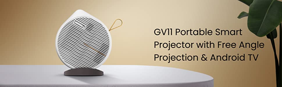 BenQ GV11 Portable Smart Projector with Free Angle Projection, Android TV & Wireless Casting
